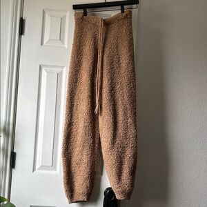 Cozy Tan Fleece Pants